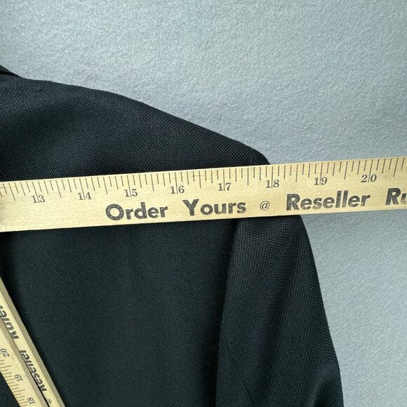 Angelo Donati Blazer Mens XL 40 Black Gold Enamel Buttons Wool Blend 2 Button - Picture 12 of 16